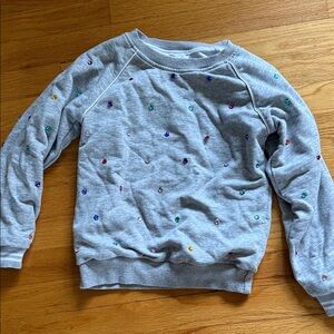 Lola and the boys Gray girl’s rhinestone Sweater with Colorful size 8